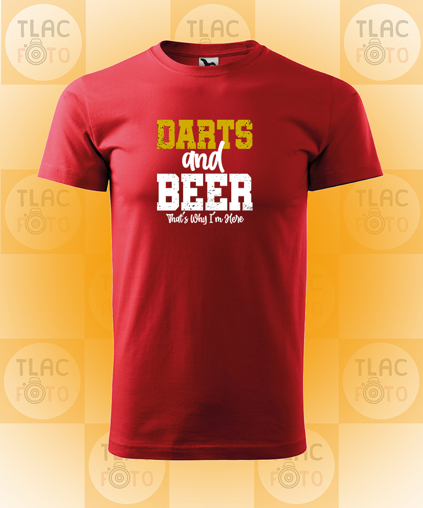 Tričko Pánske - DARTS / šípky a pivo